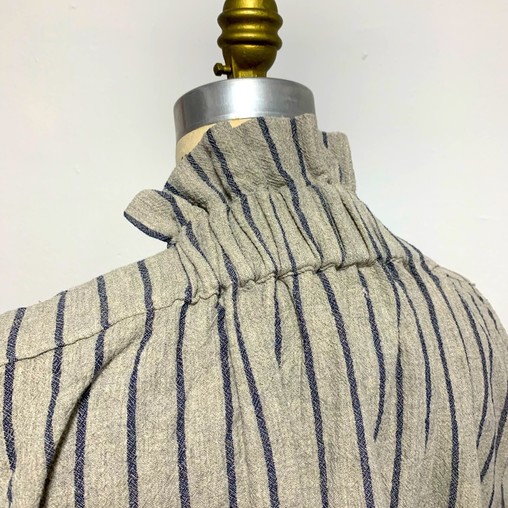 Craig Green V-Neck Striped Short Sleeve Top